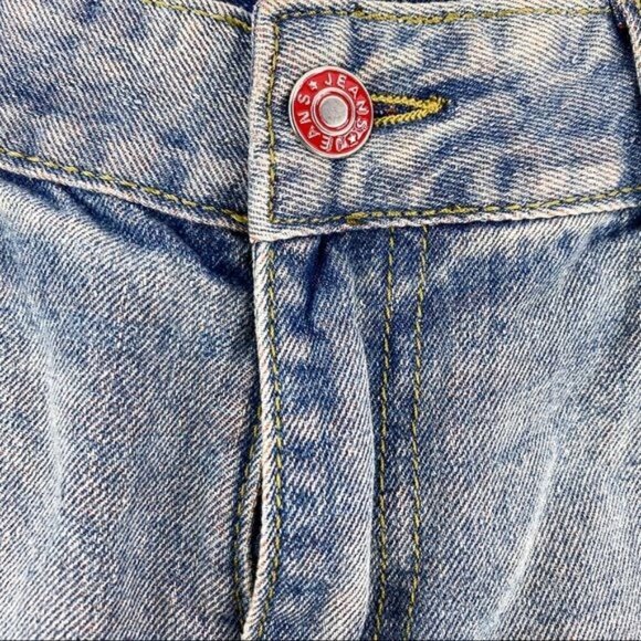 Distressed Straight Leg Light Wash Jeans‎ 31 Unisex Loose Fit Streetwear - Picture 7 of 11